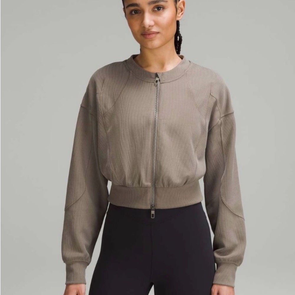 lululemon athletica Taupe Bomber Jacket